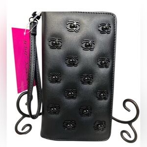 🕷️BETSEY JOHNSON ZIP AROUND SPIDER WRISTLET/WALLET🕷️NWT